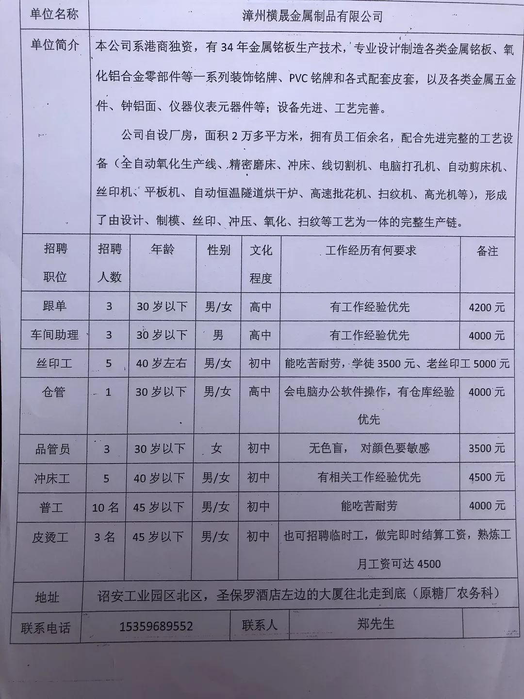 迁安普工招聘最新动态，机会与挑战同步更新